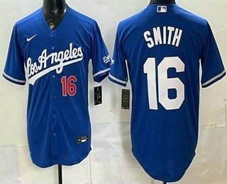 Men's Los Angeles Dodgers #16 Will Smith Blue Alternate Stadium Jersey