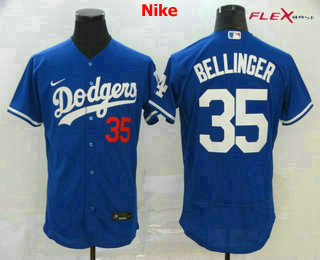 Men's Los Angeles Dodgers #35 Cody Bellinger Blue Stitched MLB Flex Base Nike Jersey