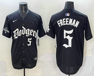 Men's Los Angeles Dodgers #5 Freddie Freeman Black 2025 LA Limited Stitched Jersey