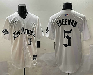 Men's Los Angeles Dodgers #5 Freddie Freeman White 2025 LA Limited Stitched Jersey