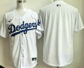 Men's Los Angeles Dodgers Blank White Limited Jersey