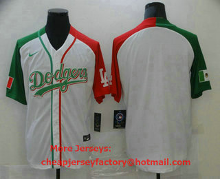 Men's Los Angeles Dodgers Blank White Mexican Heritage Culture Night Nike Jersey