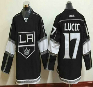 Men's Los Angeles Kings #17 Milan Lucic Black Jersey