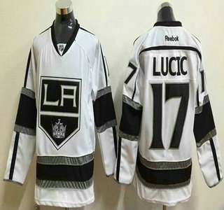Men's Los Angeles Kings #17 Milan Lucic White Jersey