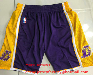 Men's Los Angeles Lakers Purple 2009-10 Hardwood Classics Soul AU Throwback Shorts