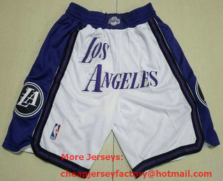 Men's Los Angeles Lakers White 2022 City Just Don Shorts
