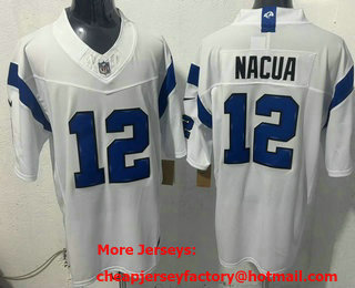 Men's Los Angeles Rams #12 Puka Nacua Limited White FUSE 2026 Vapor Jersey