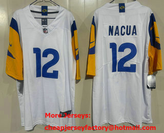 Men's Los Angeles Rams #17 Davante Adams Limited White Vapor Jersey