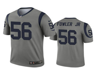 Men's Los Angeles Rams #56 Dante Fowler Jr Gray Inverted Legend Jersey