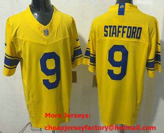 Men's Los Angeles Rams #9 Matthew Stafford Limited Yellow FUSE 2026 Vapor Jersey