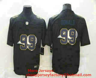 Men's Los Angeles Rams #99 Aaron Donald Black 2020 Shadow Logo Vapor Untouchable Stitched NFL Nike Limited Jersey