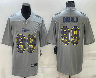 Men's Los Angeles Rams #99 Aaron Donald Grey Atmosphere Fashion Vapor Untouchable Stitched Limited Jersey