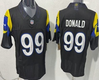 Men's Los Angeles Rams #99 Aaron Donald Limited Navy Rivalries FUSE Vapor Jersey