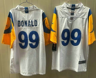 Men's Los Angeles Rams #99 Aaron Donald Limited White Vapor Jersey
