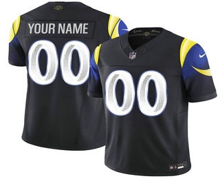 Men's Los Angeles Rams Active Player Custom Limited Black Rivalries FUSE Vapor Jersey