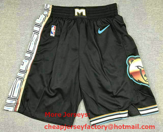 Men's Memphis Grizzlies 2022 Black City Edition Stitched Shorts