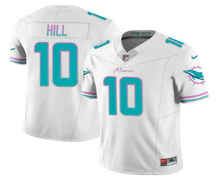 Men's Miami Dolphins #10 Tyreek Hill White 2023 FUSE Alternate Vapor Limited Stitched Jersey