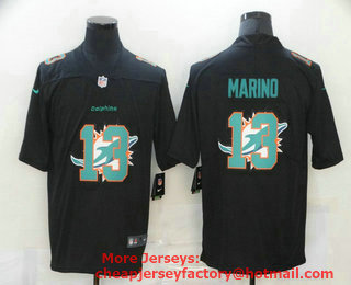 Men's Miami Dolphins #13 Dan Marino Black 2020 Shadow Logo Vapor Untouchable Stitched NFL Nike Limited Jersey