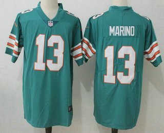 Men's Miami Dolphins #13 Dan Marino Green Throwback 2017 Vapor Untouchable Stitched NFL Nike Limited Jersey