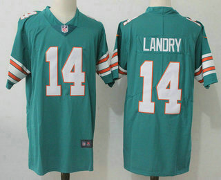 Men's Miami Dolphins #14 Jarvis Landry Green Throwback 2017 Vapor Untouchable Stitched NFL Nike Limited Jersey