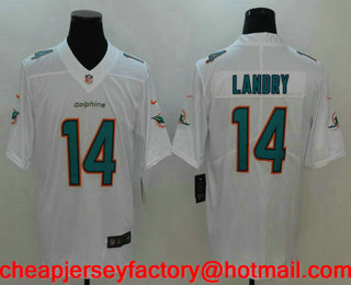 Men's Miami Dolphins #14 Jarvis Landry White 2017 Vapor Untouchable Stitched NFL Nike Limited Jersey