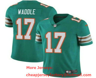 Men's Miami Dolphins #17 Jaylen Waddle Limited Aqua Alternate Vapor Jersey