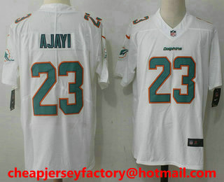 Men's Miami Dolphins #23 Jay Ajayi White 2017 Vapor Untouchable Stitched NFL Nike Limited Jersey