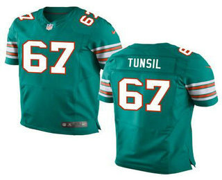 Men's Miami Dolphins #67 Laremy Tunsil Aqua Green Alternate 2015 NFL Nike Elite Jersey