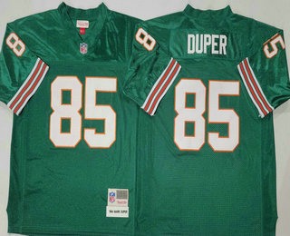 Men's Miami Dolphins #85 Mark Duper Aqua 1984 Throwback Jersey