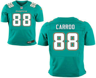 Men's Miami Dolphins #88 Leonte Carroo Aqua Green Team Color NFL Nike Elite Jersey