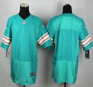 Men's Miami Dolphins Blank Aqua Green Alternate 2015 NFL Nike Elite Jersey