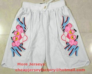 Men's Miami Heat White 2021 Swingman Stitched NBA Shorts