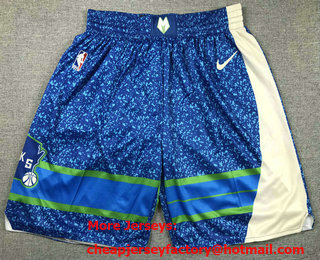 Men's Milwaukee Bucks Blue 2023 City Icon Sponsor Swingman Shorts
