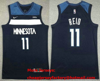 Men's Minnesota Timberwolves #11 Naz Reid Navy Icon Sponsor Swingman Jersey