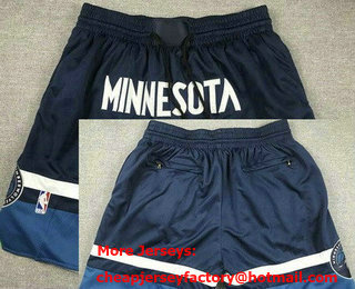 Men's Minnesota Timberwolves Navy Just Don Shorts