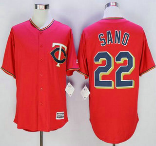 Men's Minnesota Twins #22 Miguel Sano Red New Cool Base Jersey