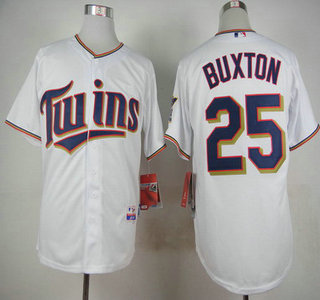 Men's Minnesota Twins #25 Byron Buxton 2015 White Jersey