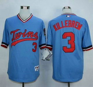 Men's Minnesota Twins #3 Harmon Killebrew Light Blue 1984 Turn Back The Clock Jersey
