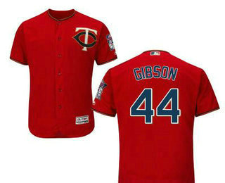Men's Minnesota Twins #44 Kyle Gibson Red Stitched Baseball Jersey