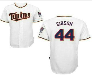 Men's Minnesota Twins #44 Kyle Gibson White Home Stitched Baseball Jersey