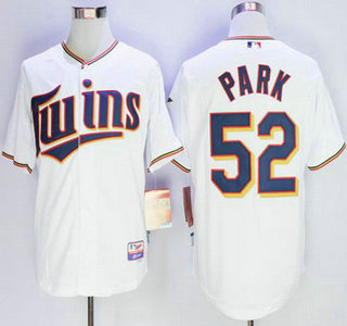 Men's Minnesota Twins #52 Byung-Ho Park White Home Cool Base Jersey