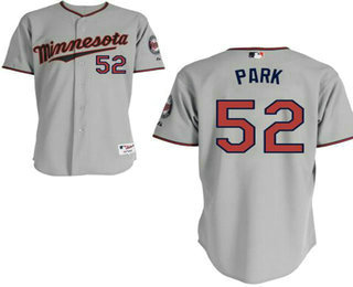 Men's Minnesota Twins #52 Byung-ho Park Gray Road Stitched Baseball Jersey