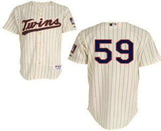 Men's Minnesota Twins #59 Michael Tonkin Cream Stitched Baseball Jersey