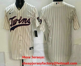 Men's Minnesota Twins Blank Cream 2026 Field of Dreams Stadium Stitched Jersey