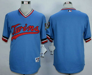 Men's Minnesota Twins Blank Light Blue Pullover Baseball Jersey