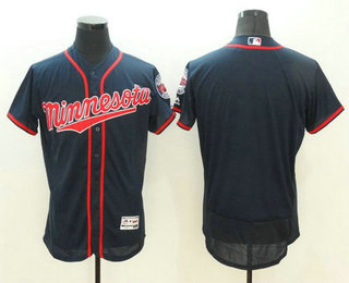 Men's Minnesota Twins Blank Navy Blue 2016 Flexbase Baseball Jersey