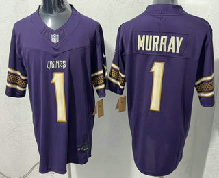 Men's Minnesota Vikings #1 Kyler Murray Purple 2026 FUSE Rivalries Collection Limited Stitched Jersey