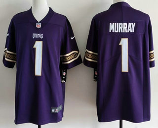 Men's Minnesota Vikings #1 Kyler Murray Purple 2026 Vapor Rivalries Collection Limited Stitched Jersey