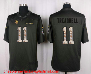 Men's Minnesota Vikings #11 Laquon Treadwell Black Anthracite 2016 Salute To Service Stitched NFL Nike Limited Jersey