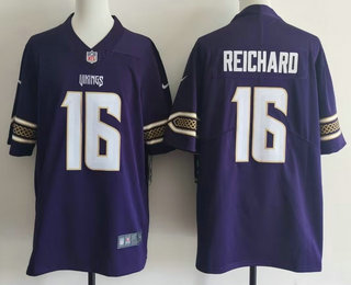 Men's Minnesota Vikings #16 Will Reichard Purple 2026 Vapor Rivalries Collection Limited Stitched Jersey
